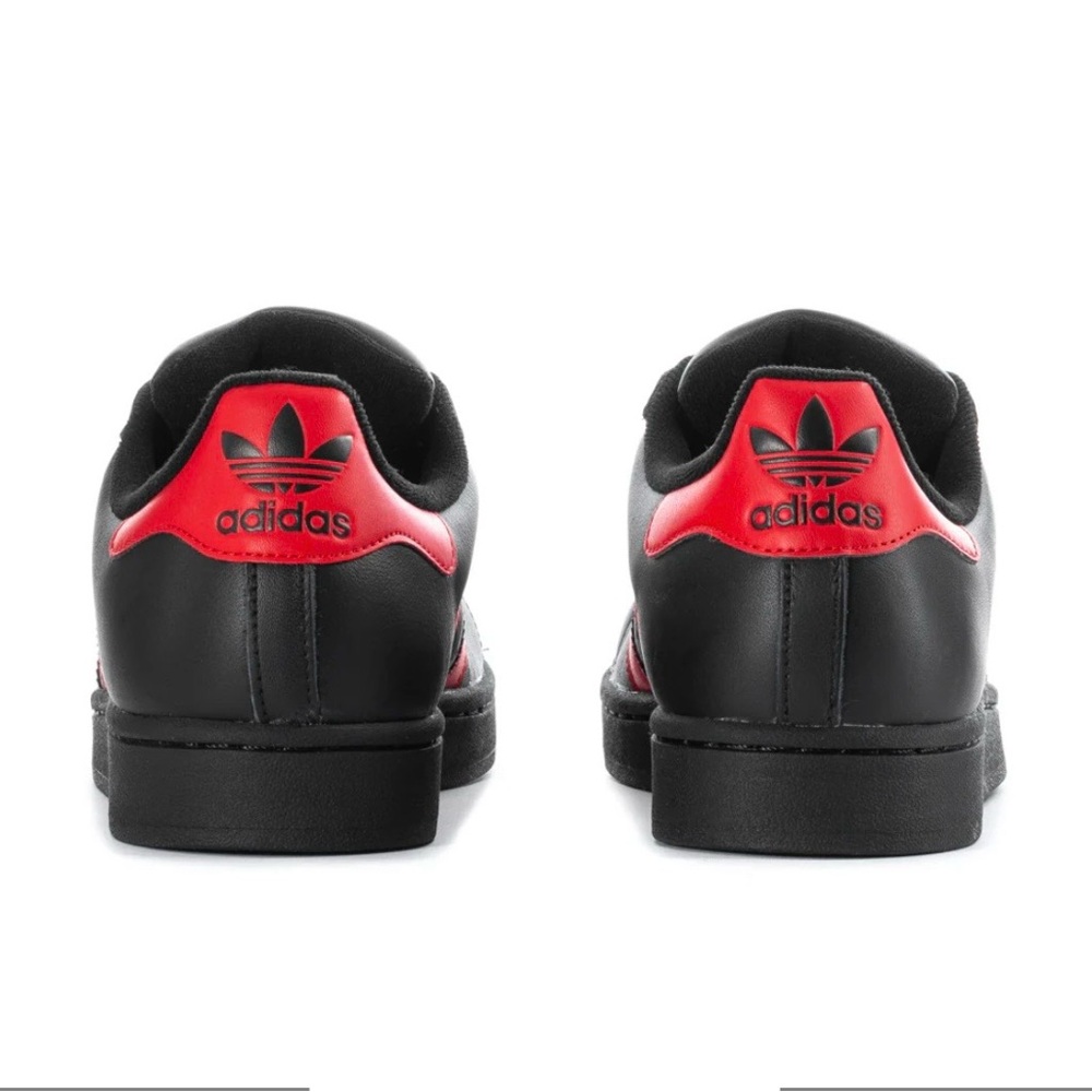 Adidas Superstar Black with Red Stripes 9 - Picture 6 of 6